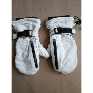 SWANY Women's Legend Toaster Warm Sz Small  Leather White Ski Snow Mittens